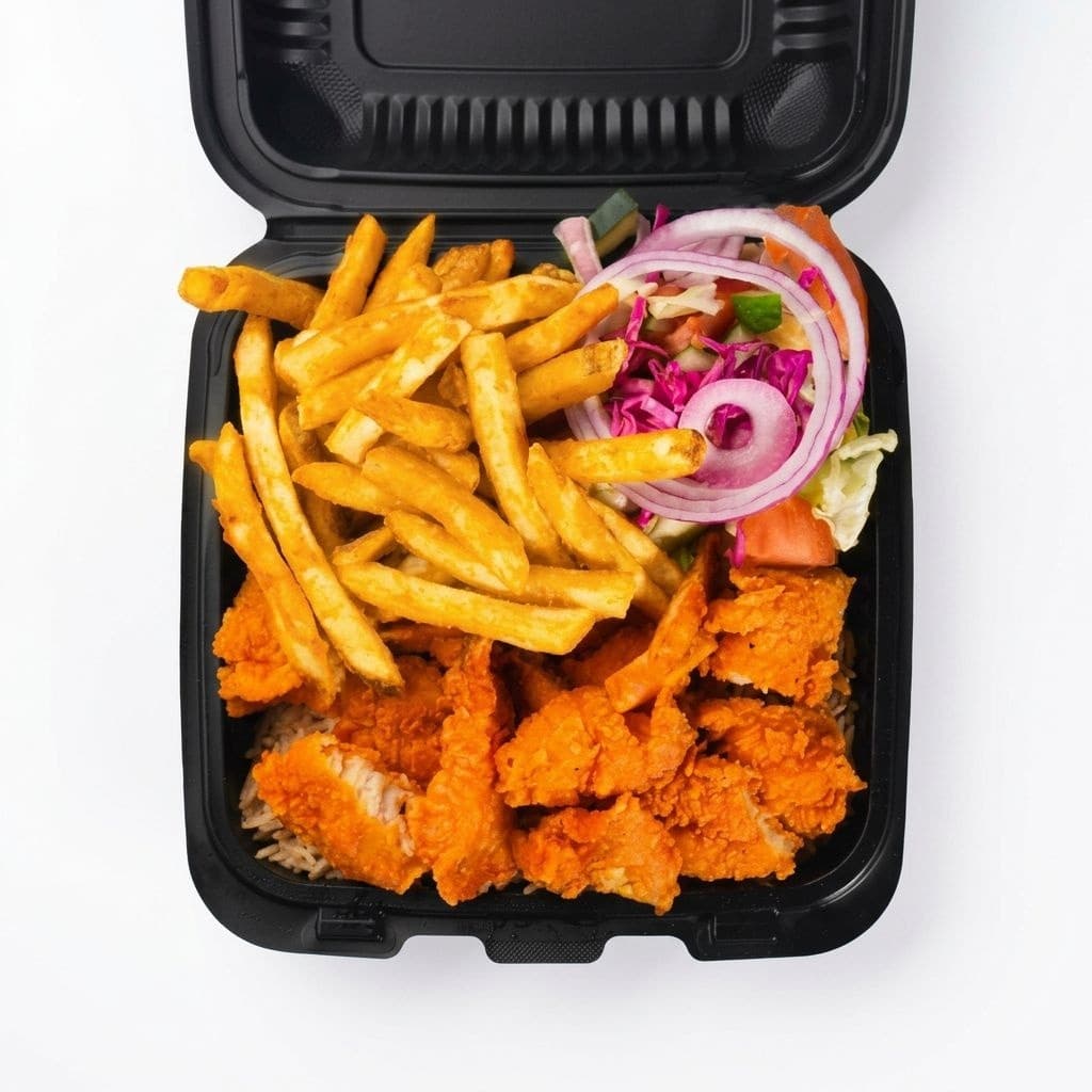 Fish Over Rice Platter