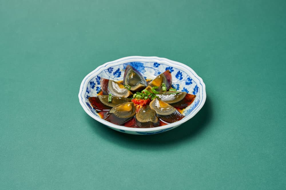 Preserved Eggs with Chopped pepper