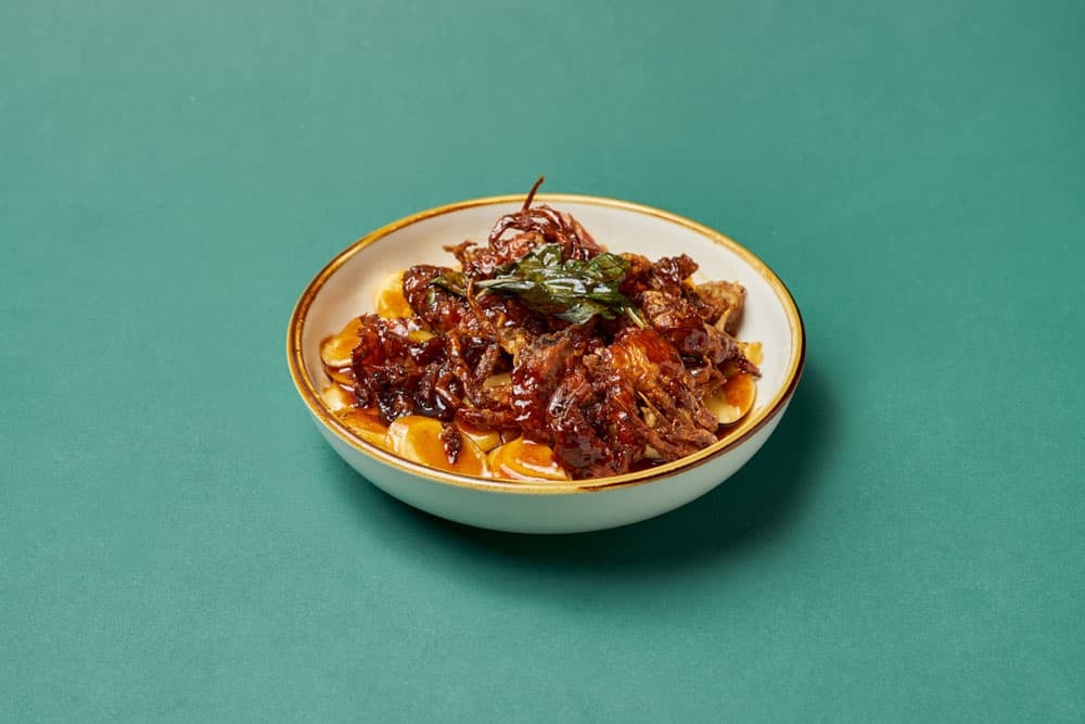 Soft Shell Crab with Rice Cake