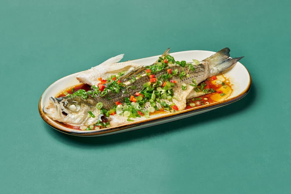 Steamed Whole Bass