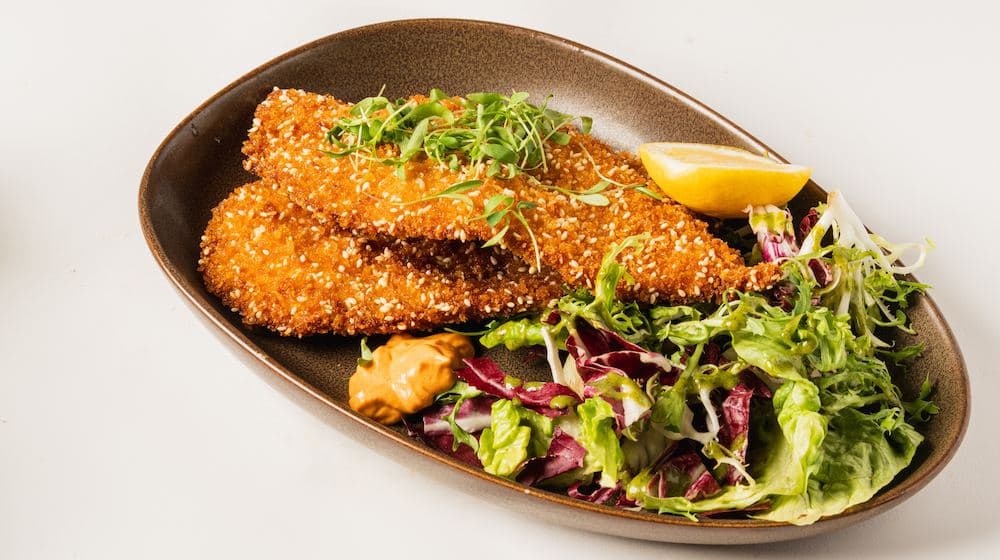 Crispy Chicken Schnitzel Plate
