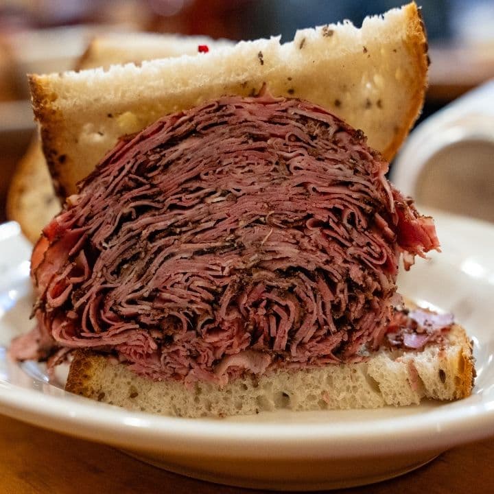 Hot Pastrami Sandwich