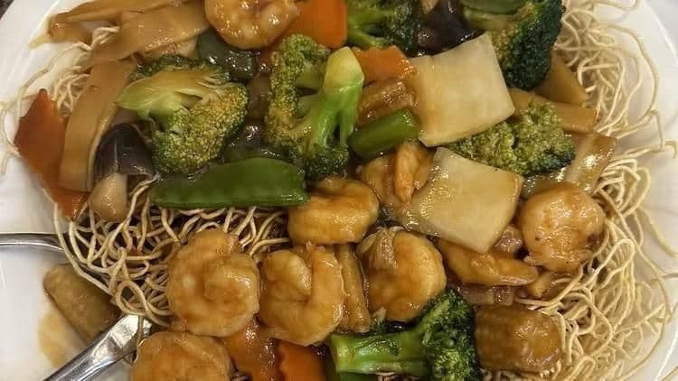 Shrimp Pan Fried Crispy Noodle