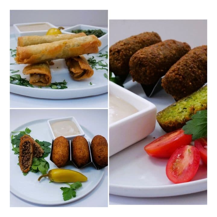 Falafel/Beef Kibbeh/Moroccan Cigars