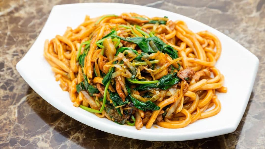 Shanghai Sauteed Flat Noodle