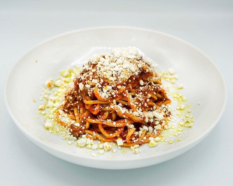 Tagliolini al ragu di agnello e caprino