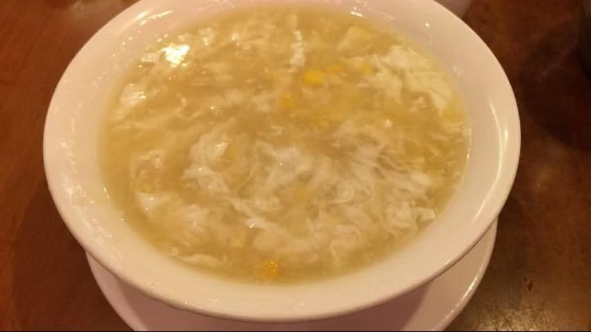 Minced Chicken with Corn Soup