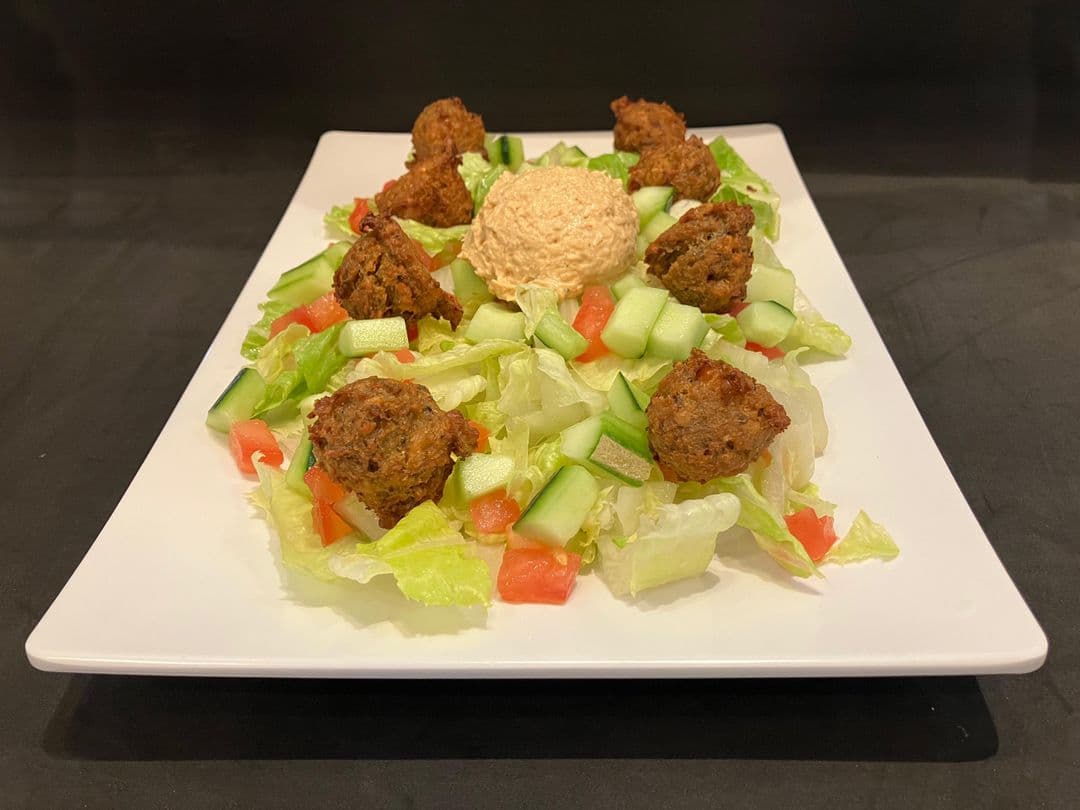 Falafel Hummus Salad