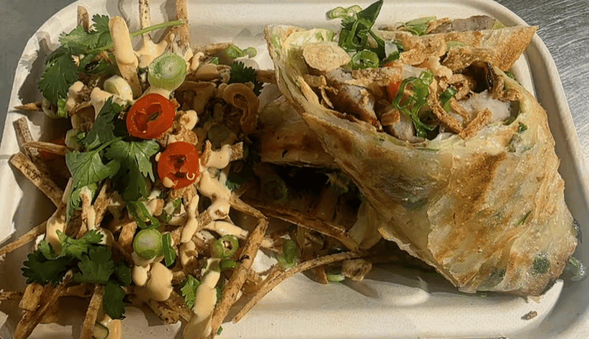 Crispy Dragon Scallion Pancake Roll
