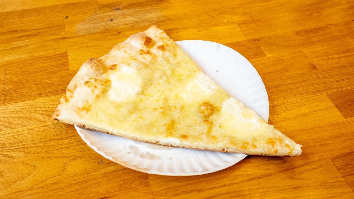 White Pizza Slice