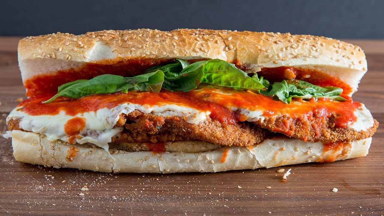 Chicken parmigiana Hero.