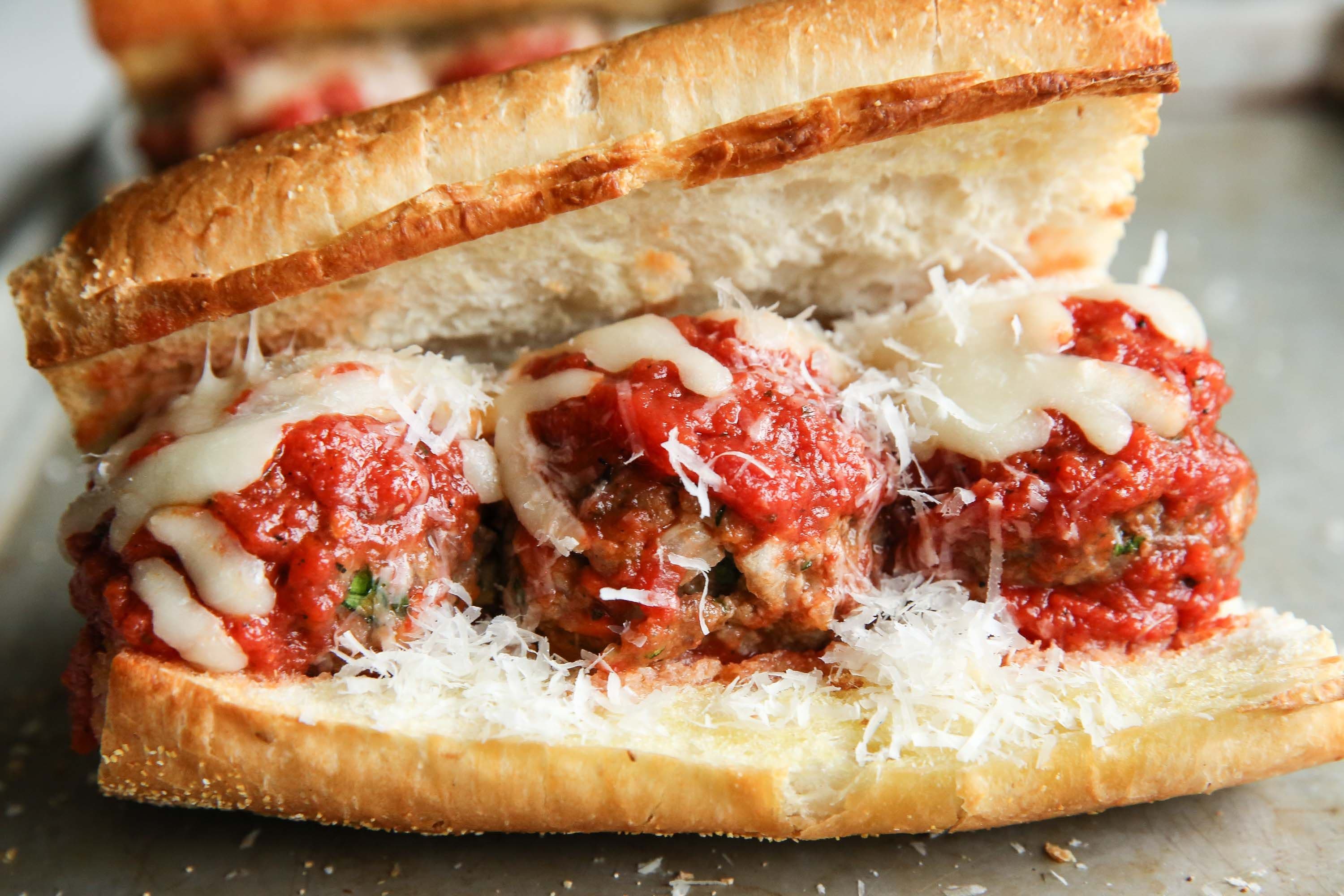 Meatball Parmigiana Hero