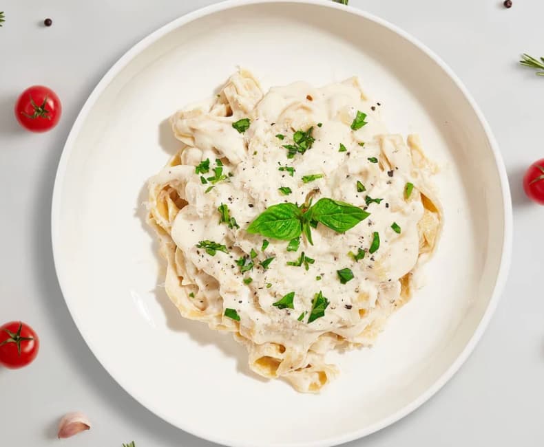 Shrimp Alfredo Spaghetti