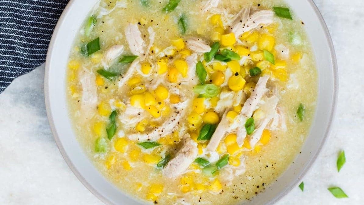 Minced Chicken and Corn Soup