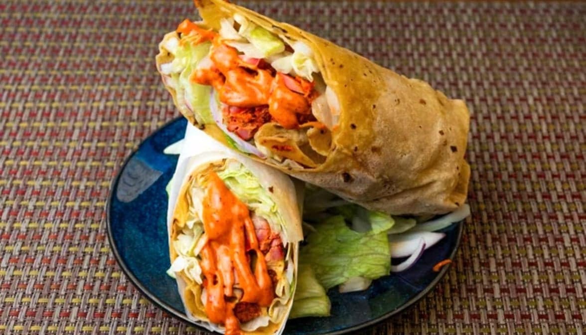 Chicken Kebab Roll (Roomali Roti)