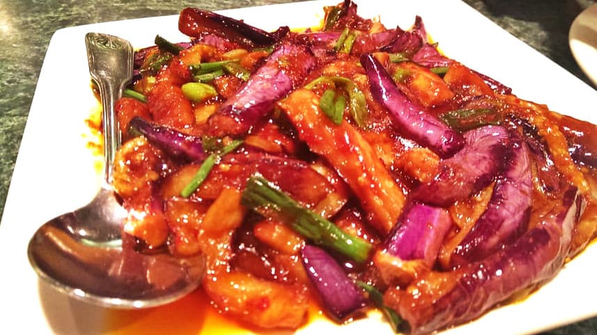 Eggplant in Spicy Garlic Sauce