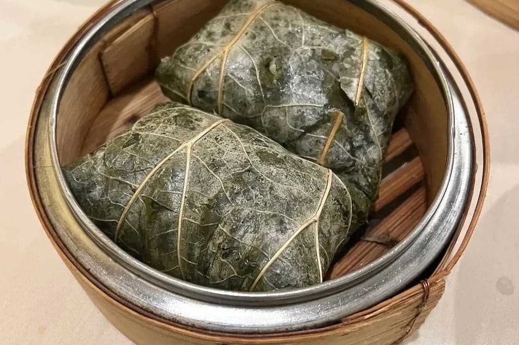 Sticky Rice W.pork Dry Shrimp&Scallop Wrapped In Lotus Leaf(2)