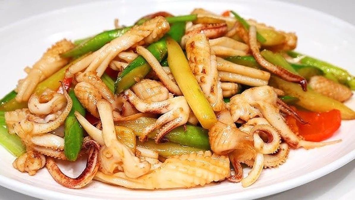 Dried Squid W. Asparagus