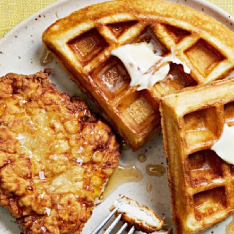 Chicken & Waffle Baked Cheddar