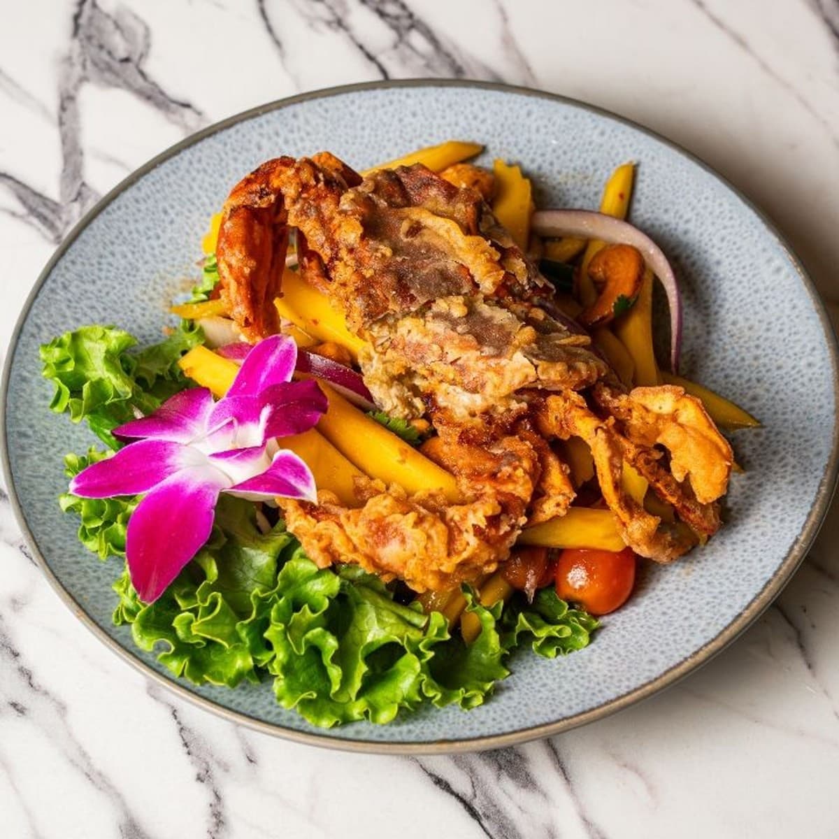 Softshell Crab Mango Salad