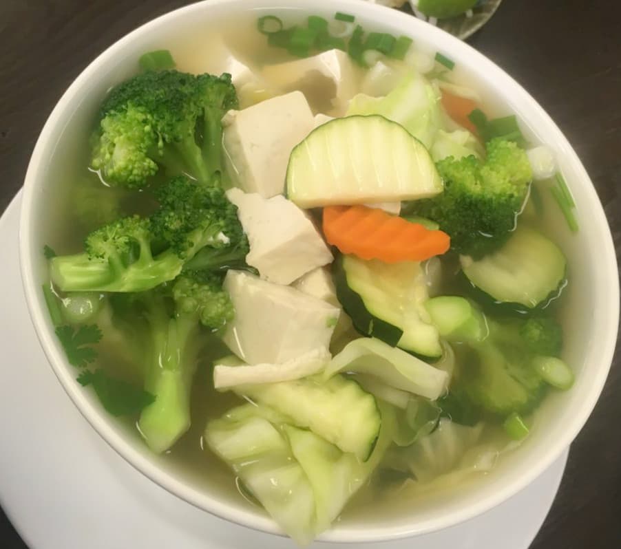 Tofu With Mixed Vegetables Soup