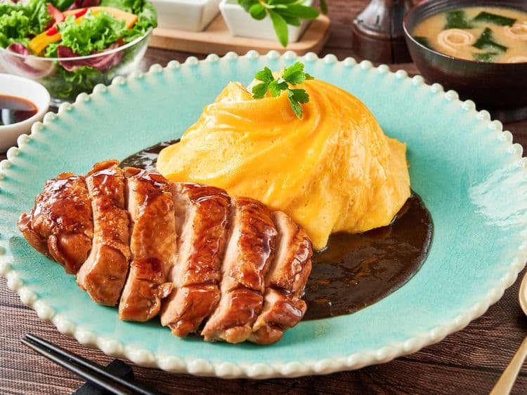 Melty Curry w Grilled Chicken Omu-Rice