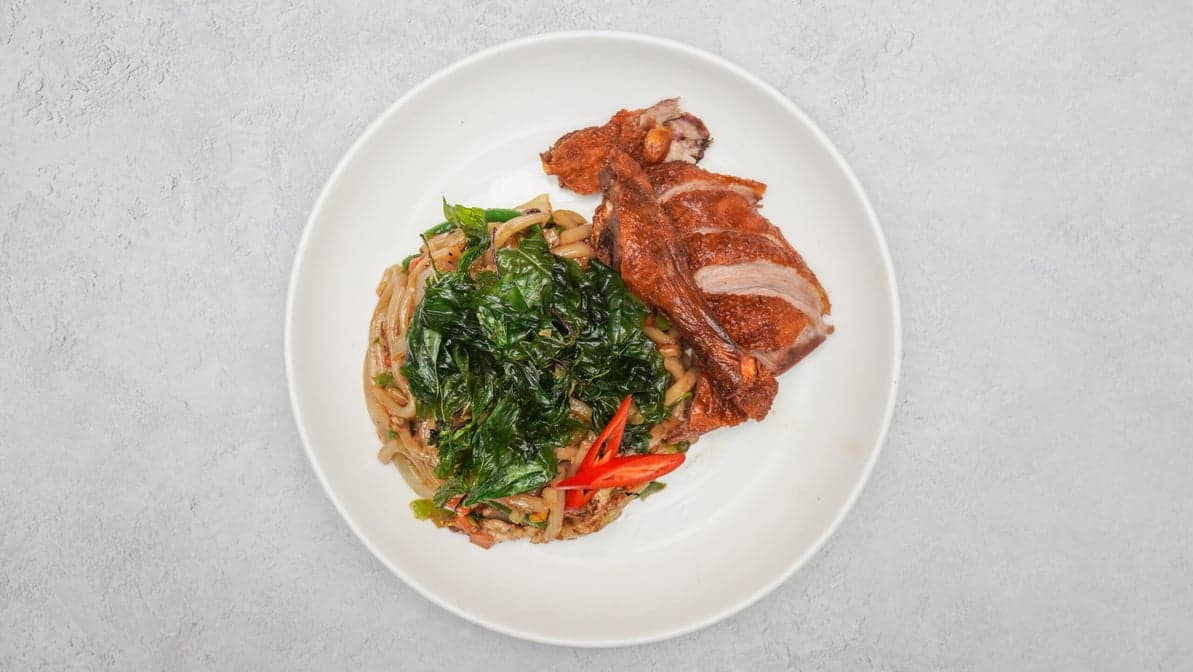 Duck Udon Basil