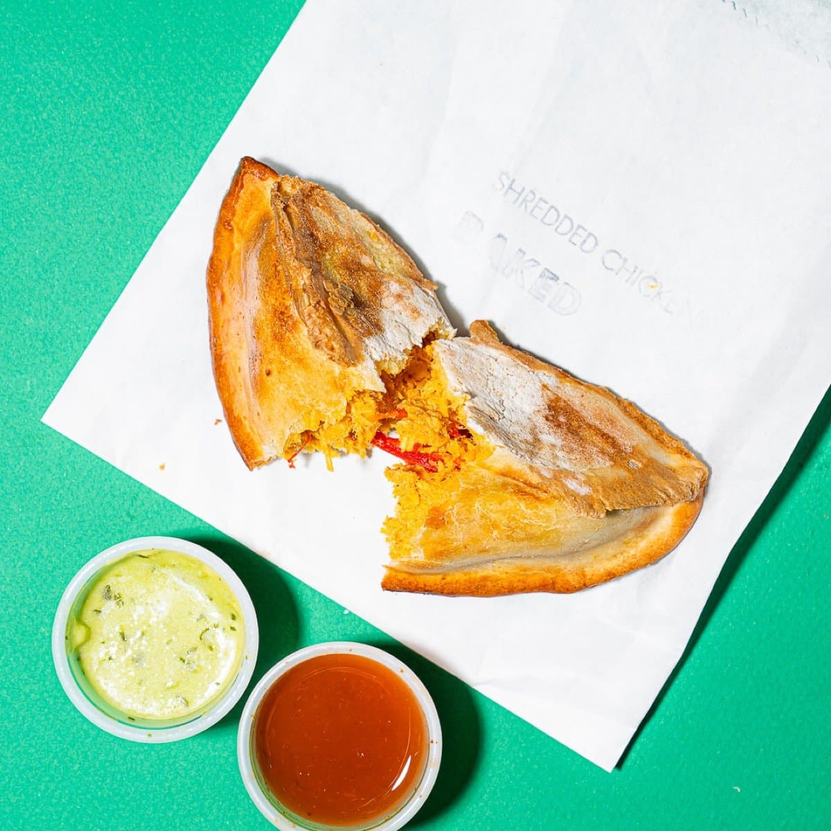 Oven Baked Shredded Chicken Empanada