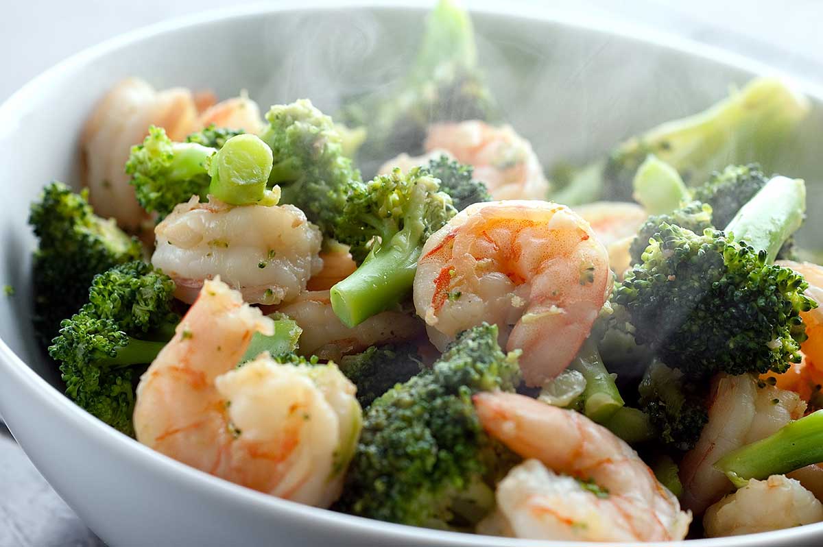 Prawns with Choice of Vegetable