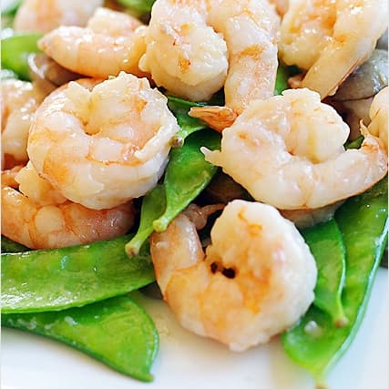 Prawns with Snow Peas