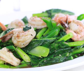 Prawns with Chinese Broccoli