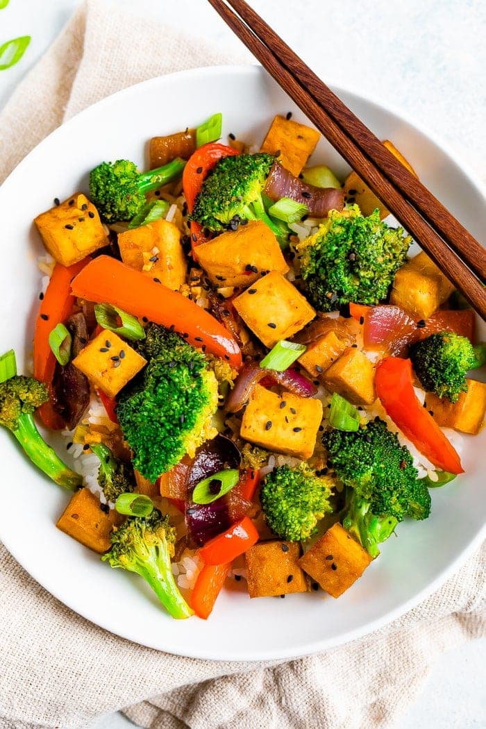Fried Tofu with Mixed Vegetables