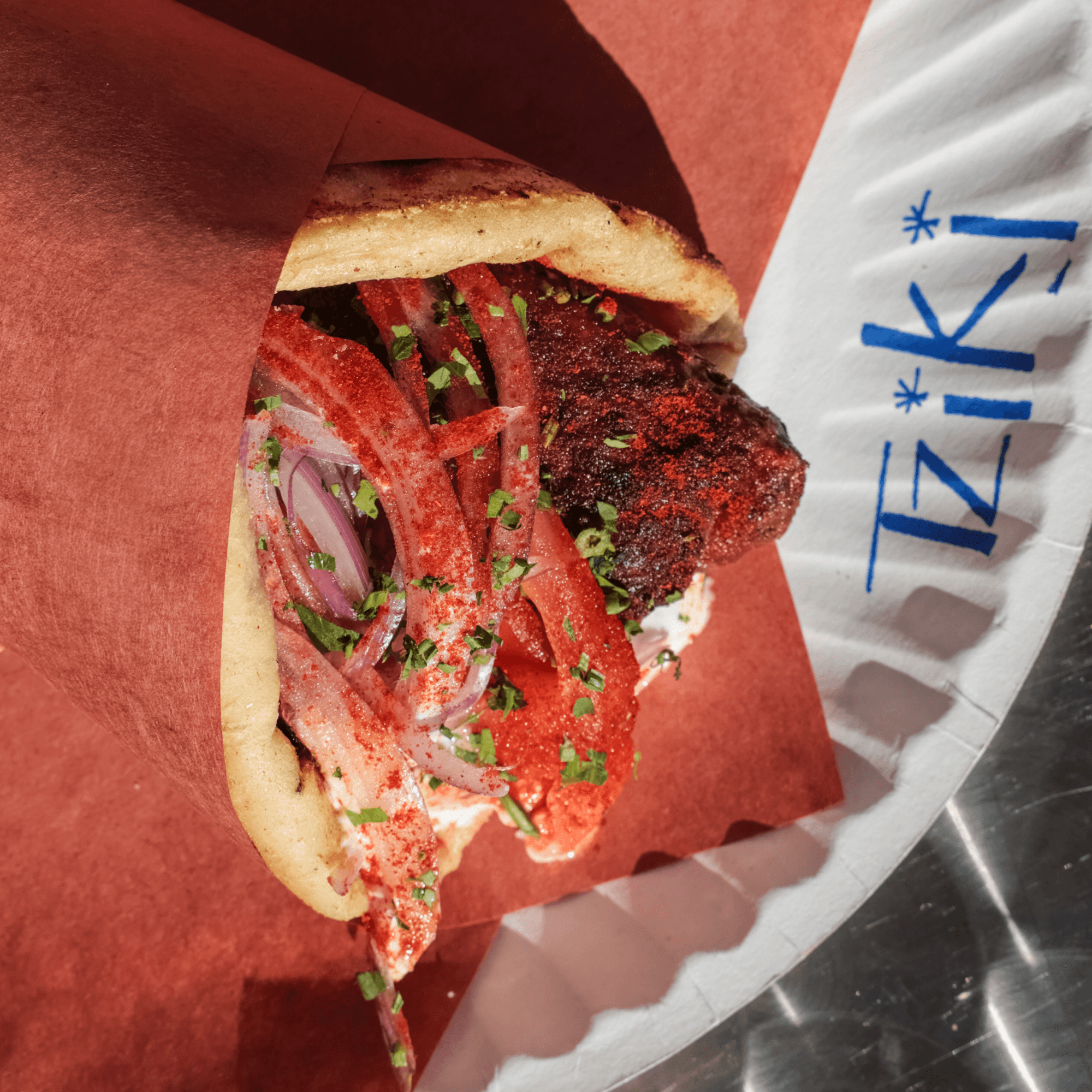 Beef Kebab Souvlaki - In a Greek Pita