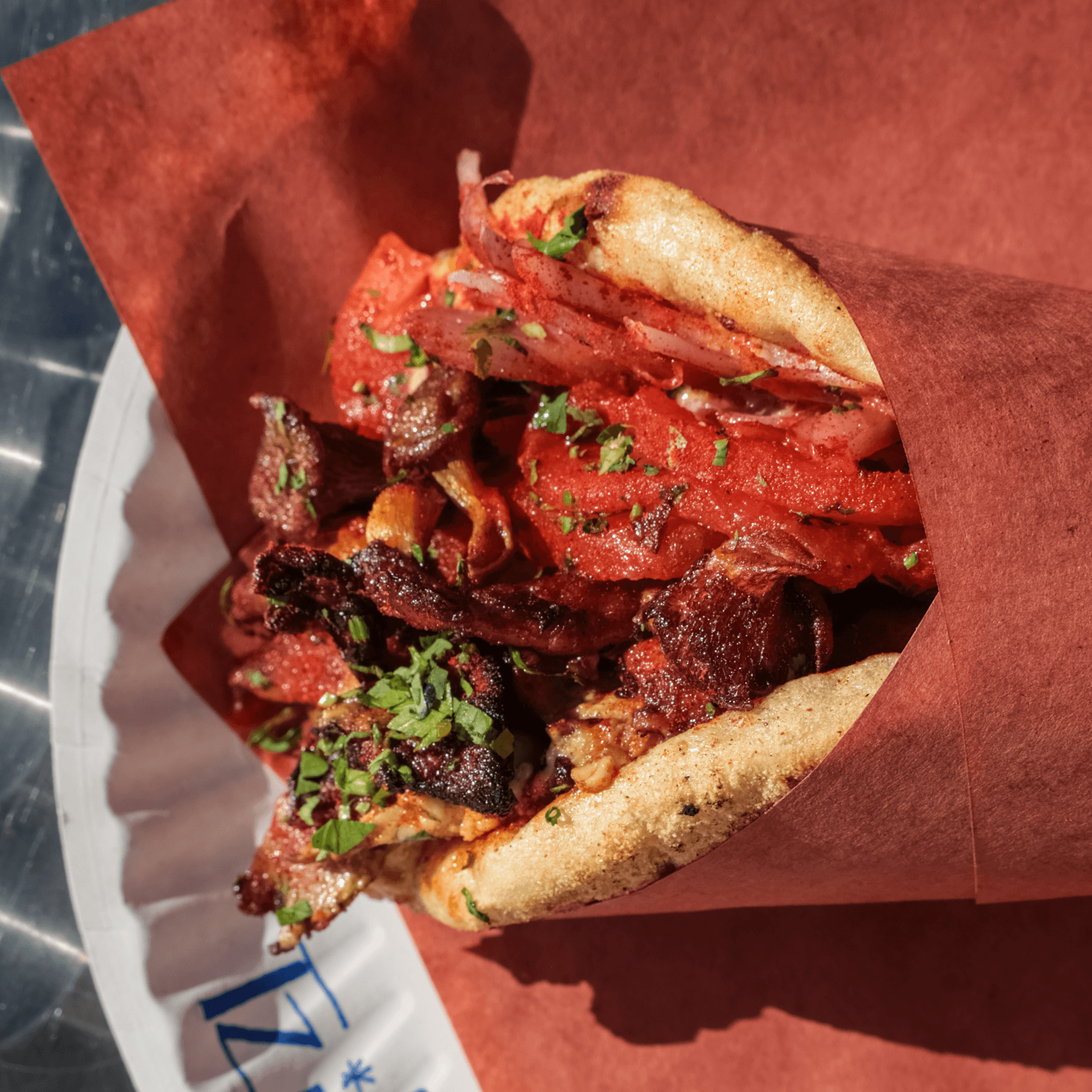 Tahini Wild Mushroom Souvlaki - In a Greek Pita