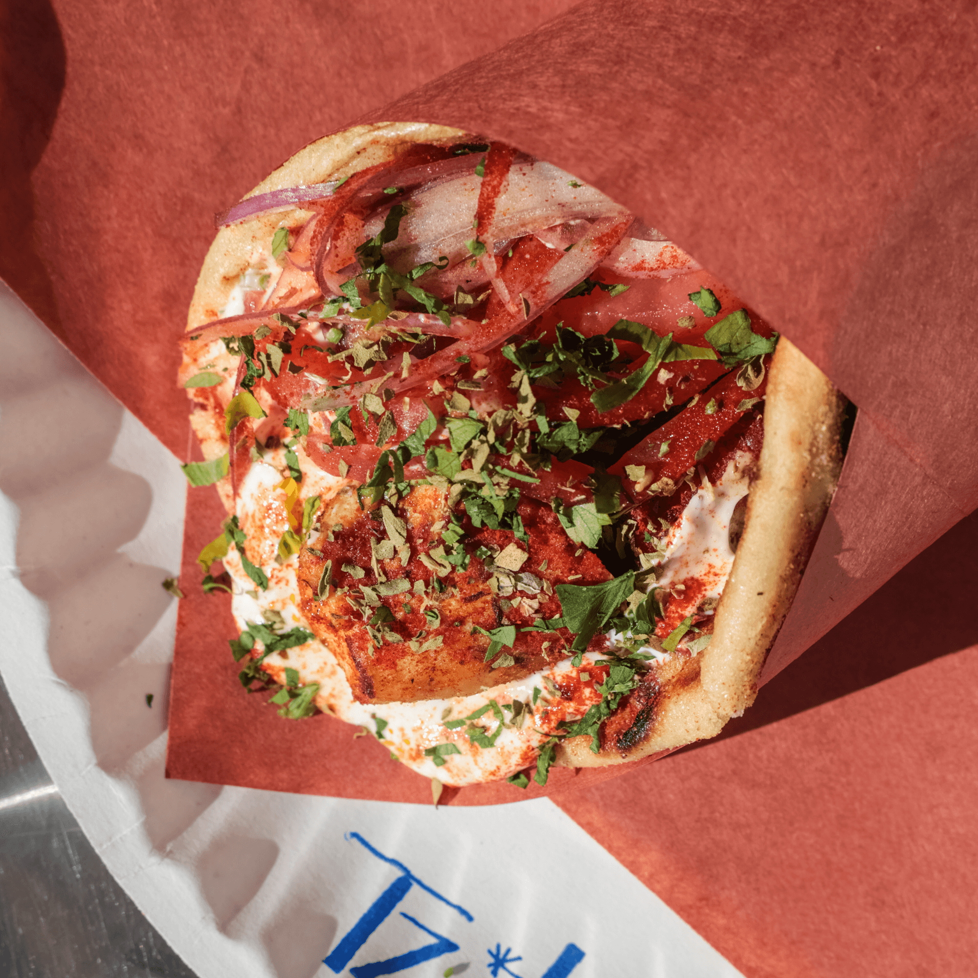 Chicken Souvlaki - In a Greek Pita