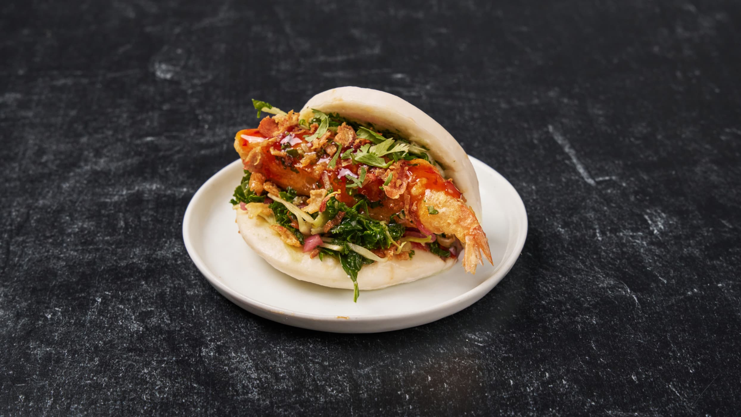 Sweet Chili Shrimp Tempura Bao