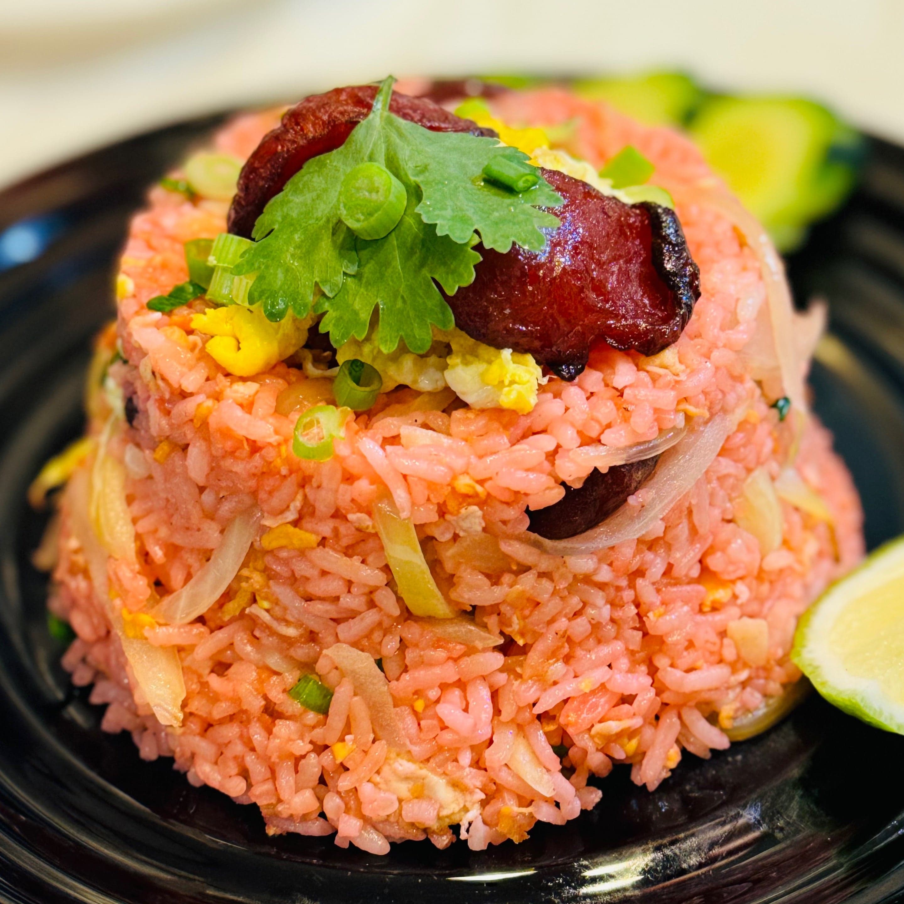 Pink Chinese Sausage Fried Rice