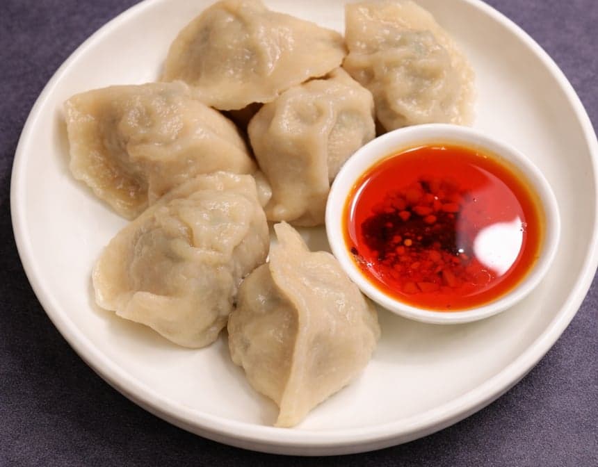 Steamed Pork & Watercress Dumpling (6pcs)猪肉西洋菜水饺(6)