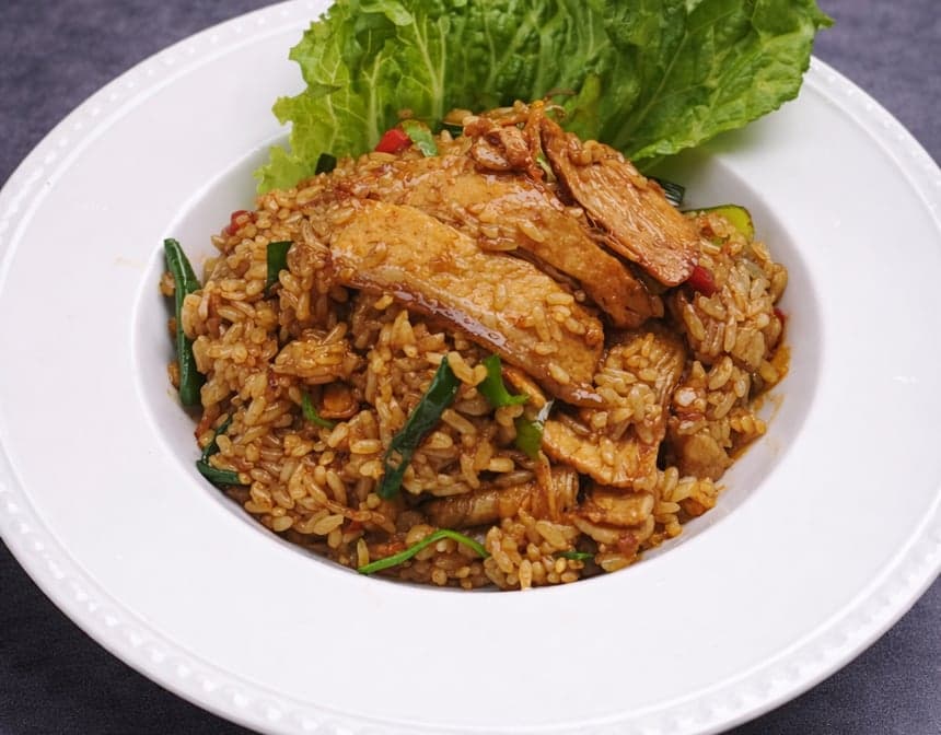 Salt-Fried Pork Fried Rice 盐煎肉炒饭