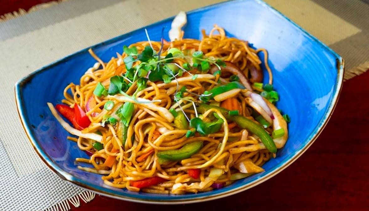 Dhaba Special Shrimp Hakka Noodles