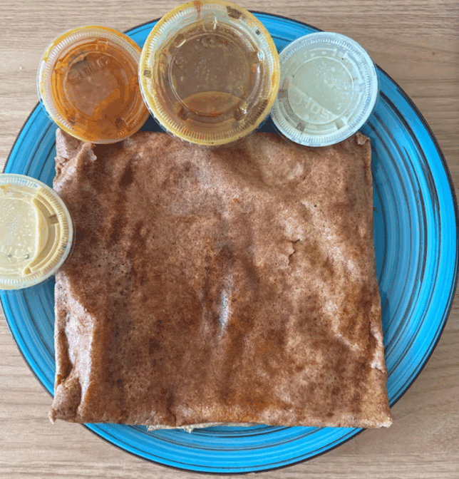 Milagai Podi Onion Dosa