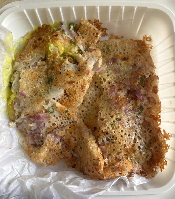Onion Chilli Rava Masala Dosa