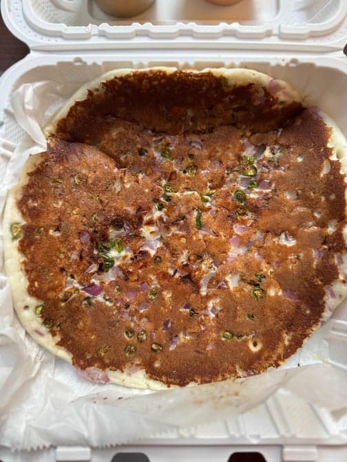 Onion and Chilli Uthappam