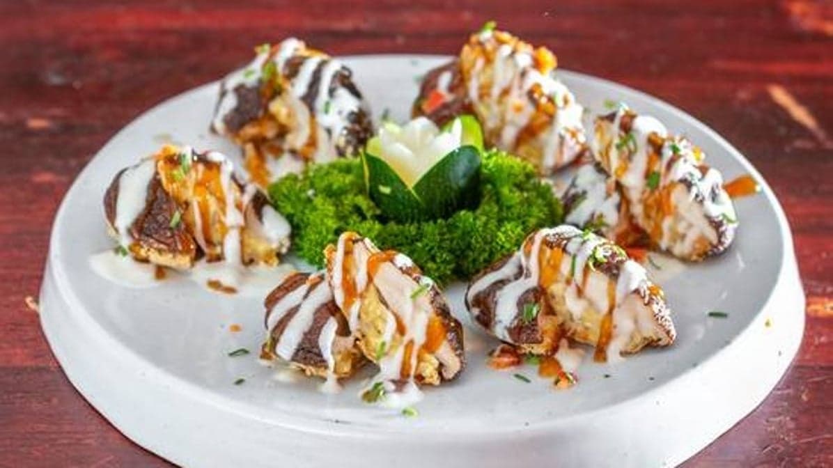 Stuffed shiitake mushrooms