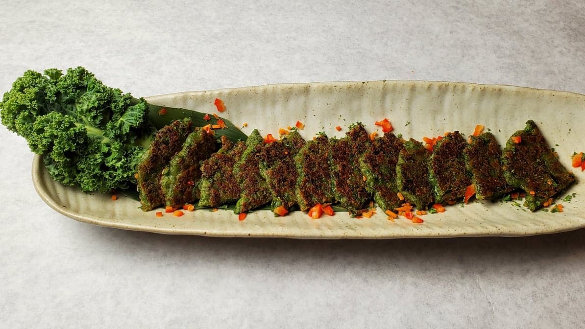 Organic wheat free kale pancakes