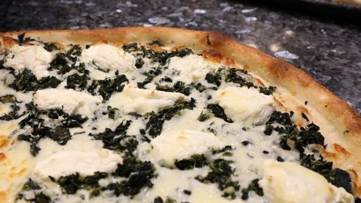 White Spinach Pizza