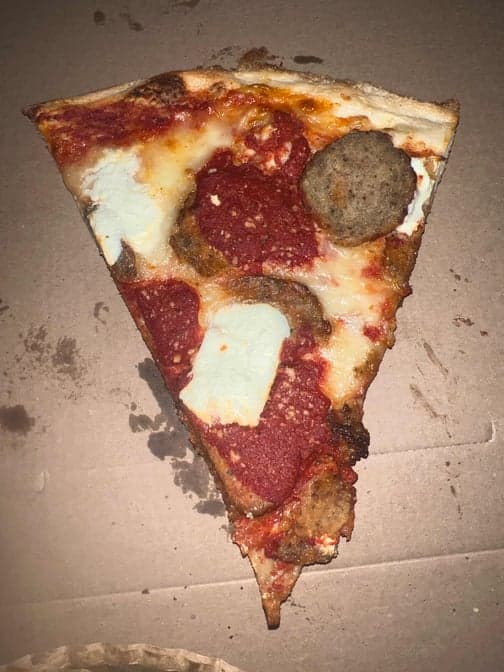 Meatball Pizza Slice