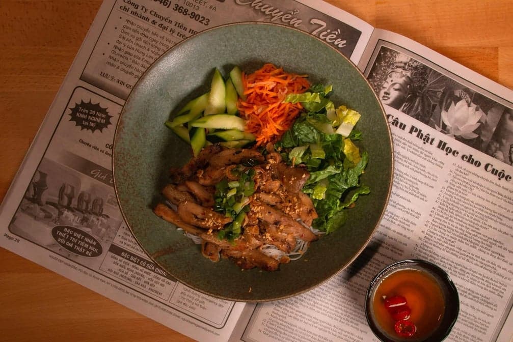 Grilled pork pho
