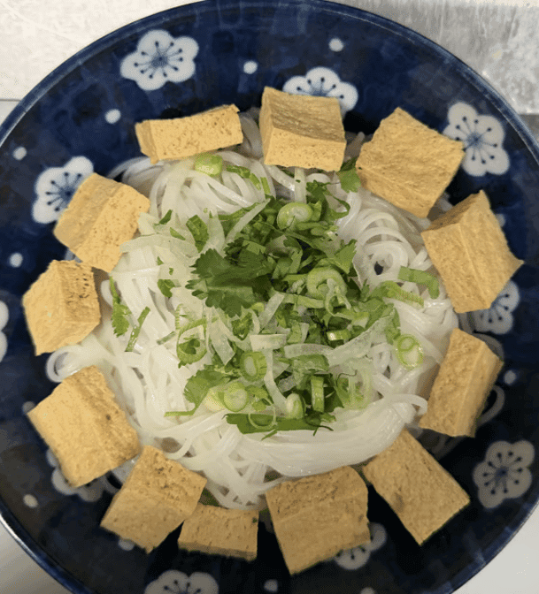 Fried tofu pho
