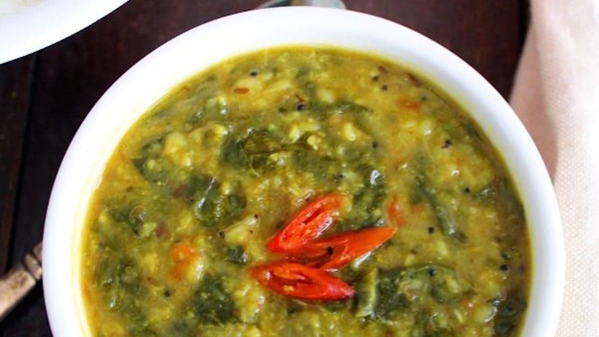 Yellow Daal With Spinach